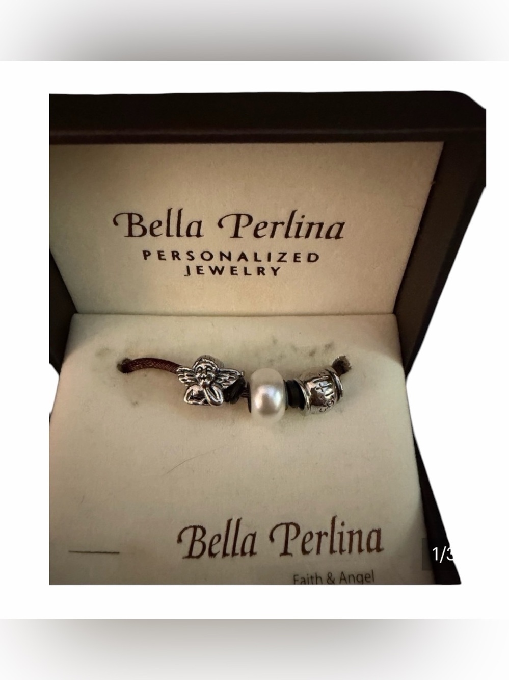 Bella Perlina Silver Floral and Pearl Charm